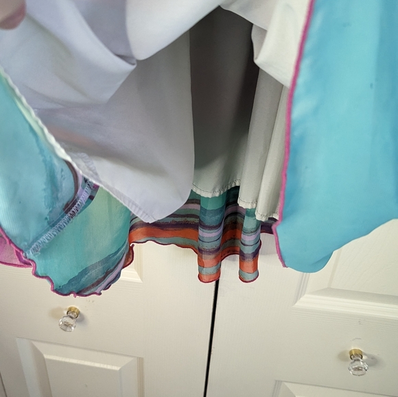 🔖4 for $20 Lot of 2 Sleeveless sz 10/12 kids dresses white embroidery flowy EUC - Picture 5 of 11